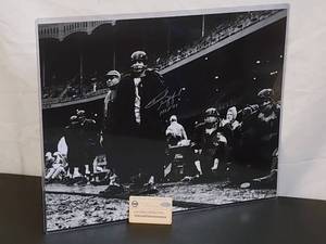 lot 101 image: Autographed 16 x 20 Photo by New York Giants HOF Great Frank Gifford with COA