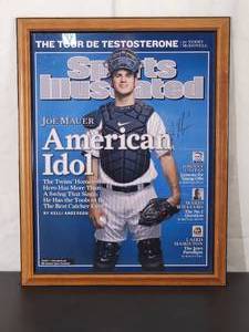 lot 3 image: Minnesota Twins Hometown Hero Autographed Framed Photo by HOF Joe Mauer