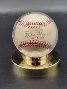 lot 8 image: Autographed Baseball by HOF Great New York Yankees Don Larsen No COA