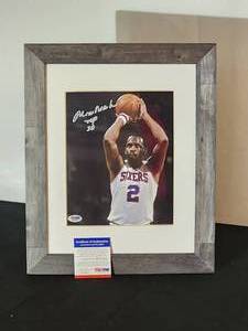lot 48 image: Autographed Photo by Orlando Magic HOF Great Moses Malone with COA
