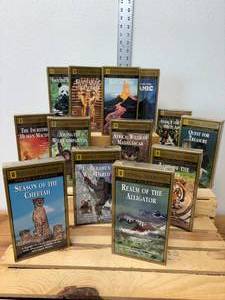 lot 32-K2025 image: National Geographic VHS Collection  14 Sealed, 1 Unsealed (Hi-Fi Tapes)