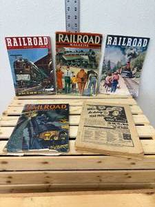 lot 33-K2025 image: Vintage Railroad Magazine Lot  5 Issues (19371954)