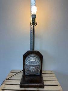 lot 42-K2025 image: Vintage Unique General Electric Meter Lamp