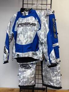 lot 53-K2025 image: Mens XL Arctiva Snowmobile Jacket & Bibs  Blue, Weatherproof, Durable Set