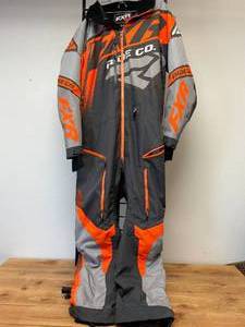 lot 54-K2025 image: New Mens XL FXR CX F.A.S.T. Insulated Monosuit  OrangeGrey, HydrX Pro Snowmobile Suit