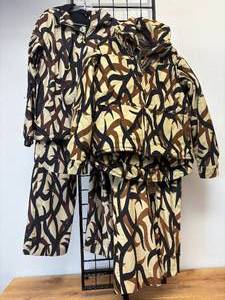 lot 58-K2025 image: Used Mens XL ASAT Camouflage Three-Piece Set  Fleece-Lined Pullover, Detachable Hood Jacket & Bibs with Suspenders