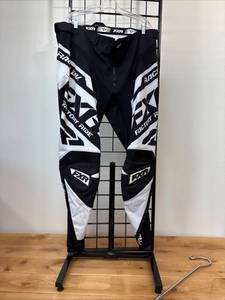 lot 64-K2025 image: New WO Tags Mens Size 40 FXR Revo MX Snowmobile Racing Pants  Racing Division Snowmobile (BlackWhite)