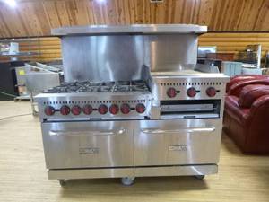 Motak Commercial Gas Range with Griddle/Broiler