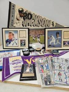 lot 14 image: Misc. Sports Memorabilia Lot
