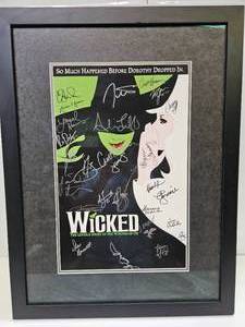 lot 45 image: The Broadway Musical Wicked Cast Autographed Poster