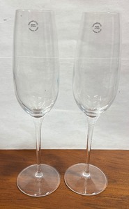 lot 78 image: Pair of Tiffany & Co Crystal Fluted glasses