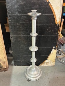 lot 103 image: Vintage Spun Aluminum Funeral Home Candle Holder