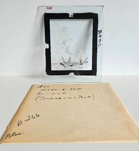 lot 110 image: Original Vintage Pre - Production Glass Panel Calendar Header -  Ducks Flying