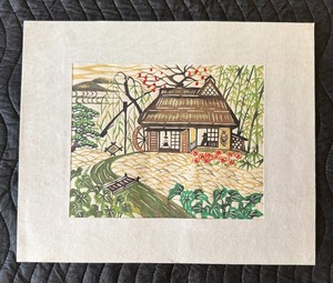 lot 125 image: Vintage 1960s-70s Chinese folkart block print