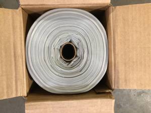 lot 43 image: HUSKY 20 ft. x 100 ft. Clear Plastic Sheeting 4 MIL  Customer Returns See Pictures