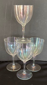 lot 117 image: Shimmering Iridescent Stemware