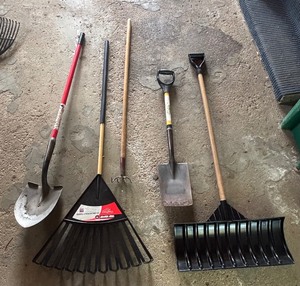 lot 168 image: Shovels and Rakes