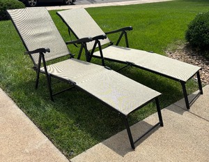 lot 169 image: Adjustable Lounge Chairs