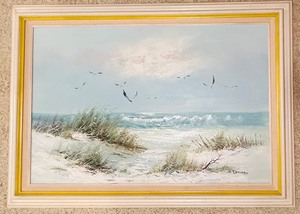 lot 148 image: Beautiful Large Oil on Canvas Framed Art