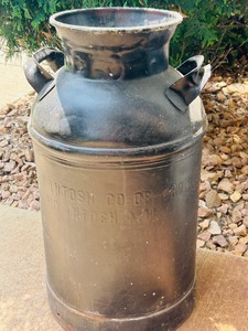 lot 158 image: Vintage Metal Milk Can
