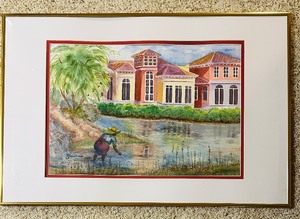 lot 145 image: Stunning Original Framed Watercolor Painting