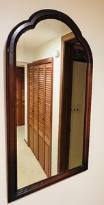 lot 146 image: Vintage Wood Wall Mirror