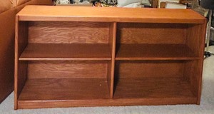lot 90 image: Vintage Wood Bookcase  Shelving Unit