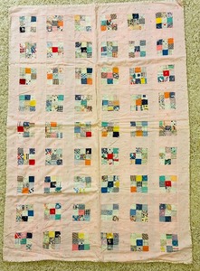 lot 52 image: Pretty Petite Pink Vintage Quilt