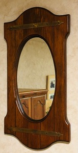 lot 41 image: Vintage Wood Wall Mirror