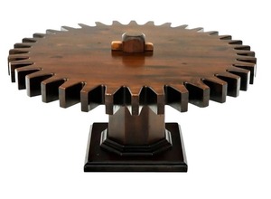 lot 17 image: Vintage Ethan Allen Pine Gear  Cog Coffee Table