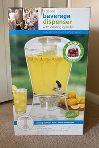 lot 179 image: Three Gallon Beverage Dispenser with Cooling Cylinder