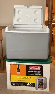 lot 186 image: Coleman 40 Quart Power Chill Thermoelectric Cooler