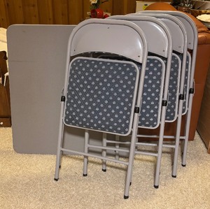lot 202 image: Card Table with Four Chairs