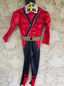 lot 47 image: Costume Red Ranger Ninja With Glasses Sz 6