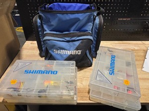 lot 2A image: Shimano Tackle Box and Bag
