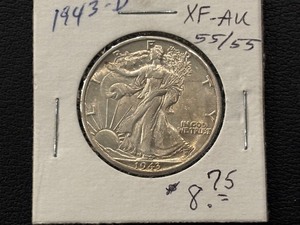 lot 48 image: 1943-D Walking Liberty Half Dollar