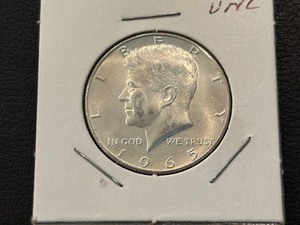 lot 34 image: 1965 Kennedy Half Dollar 40% Silver