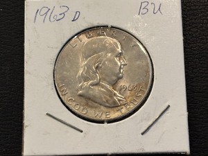 lot 37 image: 1963-D Franklin Half Dollar