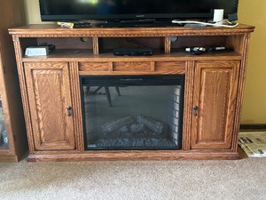 lot 2 image: TV Stand with Fireplace