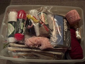 lot 55 image: Yarn, Knitting Supplies