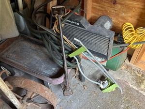 lot 142 image: Air Compressor, Wagon, Sprinkler, Hose