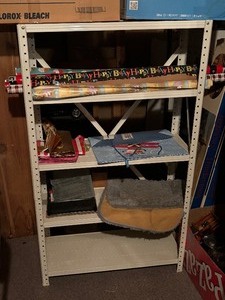 lot 144 image: Metal Shelf with Items