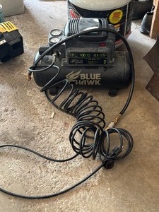 lot 100 image: Blue Hawk Air Compressor