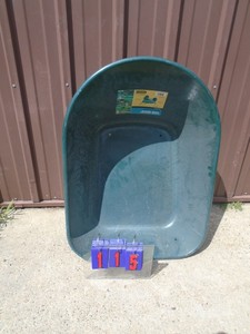 lot 115 image: Yard Rover replacement poly wheel barrow tub. As shown.