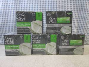 lot 101 image: (CSB) 5 - 3 Bar Packs Dove Men  Ca...