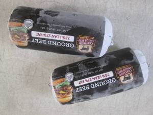lot 172 image: (FRZ) 2 Pounds Frozen Ground Beef 7...