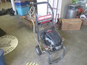 lot 38 image: (BR1) Craftsman Pressure Washer wit...