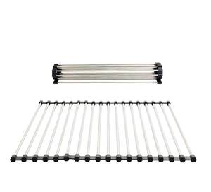 lot 116 image: Steel Sensation Over-Sink Roll-Up Dish Drying Rack - Brand New