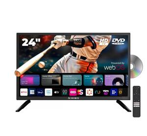 lot 123 image: Audiobox 24-inch LED HDTV with DVD Player, Model TV-24D $149.99 Retail - Brand New