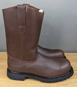 lot 157 image: Legend Safety Brown Leather Work Boots Size Size 12  and 11 Boot Height $119.99 Retail - Brand New